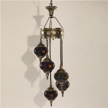 Lâmpada suspensa do mosaico turco de Istambul